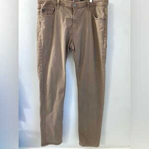 AG Adriano Goldschmied Tellis Pants Mens 38X34 Brown Modern Slim